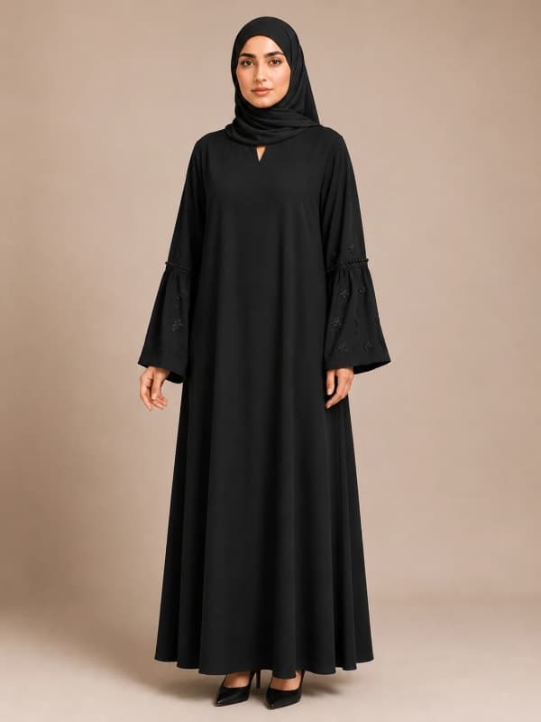Jannah Floral Sleeve Abaya
