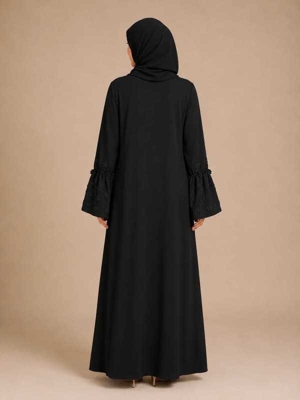 Jannah Floral Sleeve Abaya - alternate view